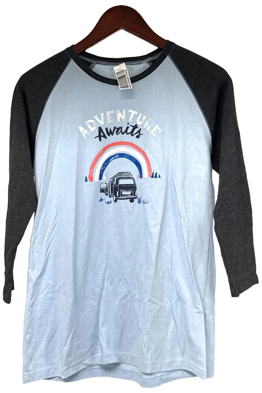 The North Face Women's Raglan Graphic T-Shirt Blue/Grey - Regular